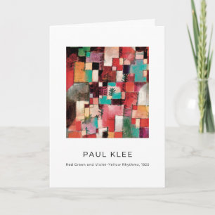 Paul Klee, Rot Grün und Violett-Gelb - Fine Art Karte