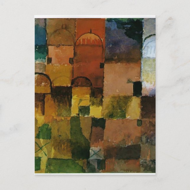 Paul Klee: Rot und Weiß Postkarte (Vorderseite)