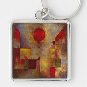 Paul Klee Rote Ballon Abstrakte Bunte Kunst  Schlüsselanhänger