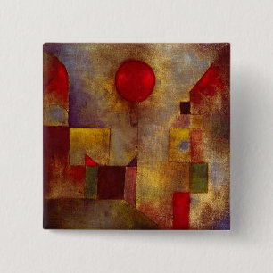Paul Klee Roter Ballon Abstrakte Farbige Kunst  Button