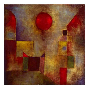 Paul Klee Roter Ballon Abstrakte Farbige Kunst Poster