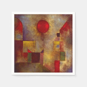 Paul Klee Roter Ballon Abstrakte Farbige Kunst Serviette