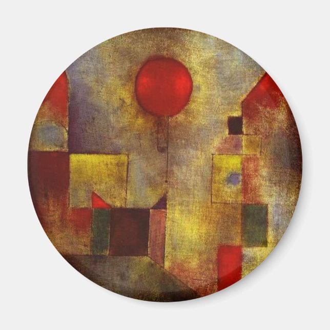 Paul Klee Roter Ballon Magnet (Vorne)