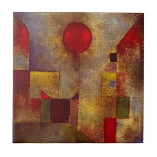 Paul Klee Rotes Ballon Abstrakt Farbige Kunst  Fliese