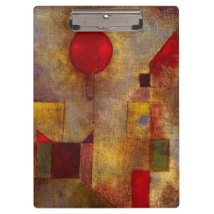 Paul Klee Rotes Ballon Abstrakt Farbige Kunst Klemmbrett