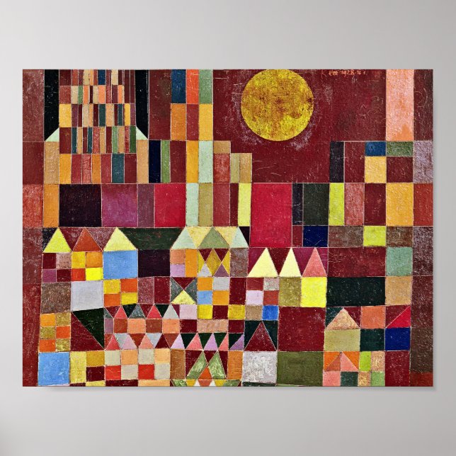 Paul Klee - Schloss und Sonne Poster (Vorne)