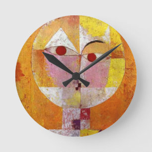 Paul Klee Senecio Painting Runde Wanduhr