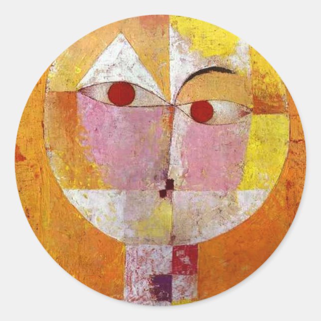 Paul Klee Senecio Painting Runder Aufkleber (Vorderseite)