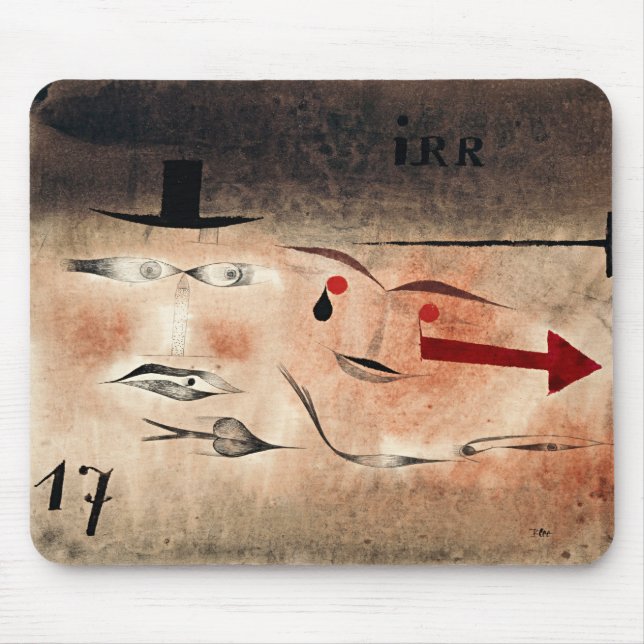 Paul Klee - Siebzehn, Verrückt, Mousepad (Vorne)