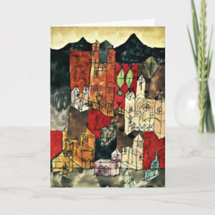 Paul Klee, Stadt der Kirchen, Dankeskarte