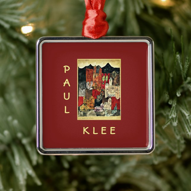 Paul Klee - Stadt der Kirchen Ornament Aus Metall (Baum)