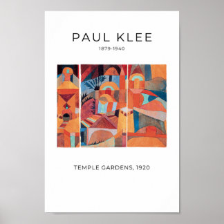 Paul Klee, Tempelgärten - Abstrakte Kunst Poster