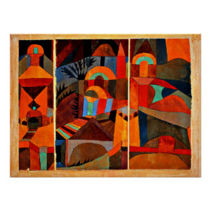 Paul Klee - Tempelgärten Poster