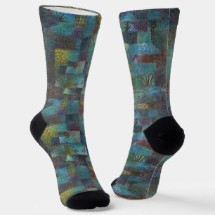 Paul Klee Terraced Garden - Fine Art Blaue Socken