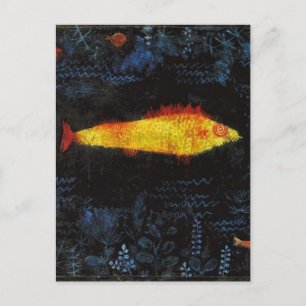 Paul Klee The Goldfish Vintage-Wasserfarbenkunst Postkarte