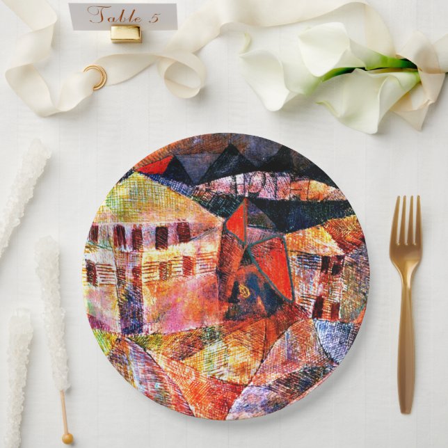 Paul Klee, The Hotel, Pappteller (Hochzeit)