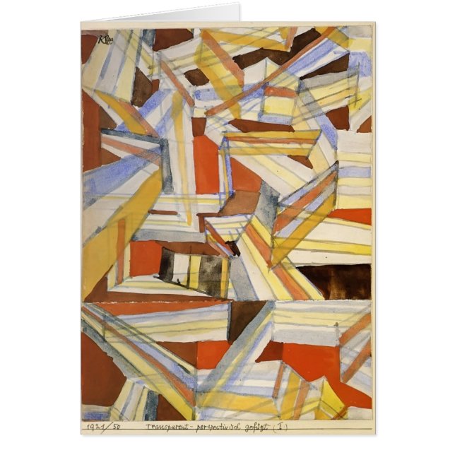 Paul Klee: Transparent in der Perspektive gerillt (Vorne)