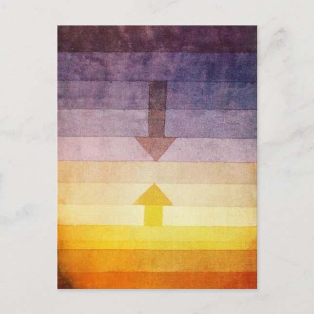 Paul Klee Trennung im Abend Postkarte (Vorderseite)