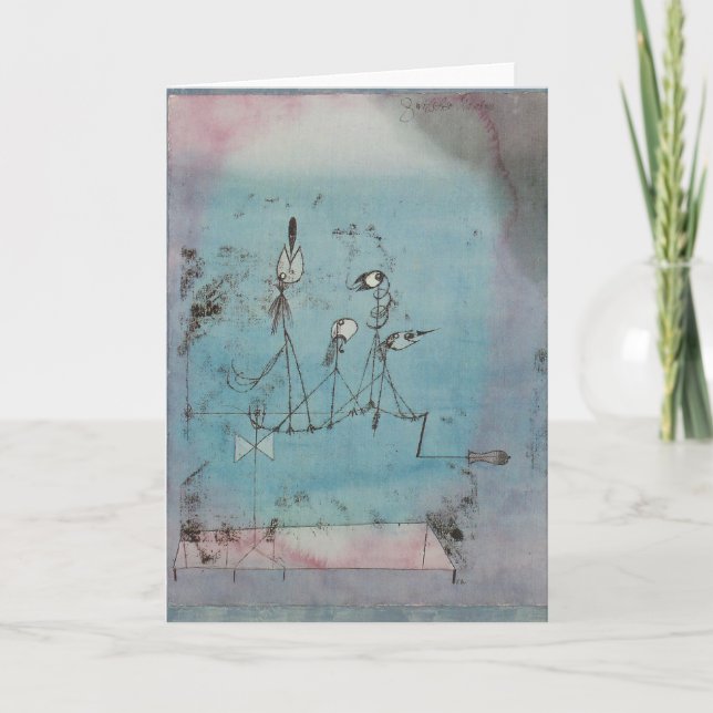 Paul Klee Twitter-Maschinengrußkarte Karte (Vorderseite)