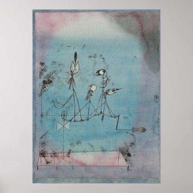 Paul Klee Twitter-Maschinenposter Poster (Vorne)