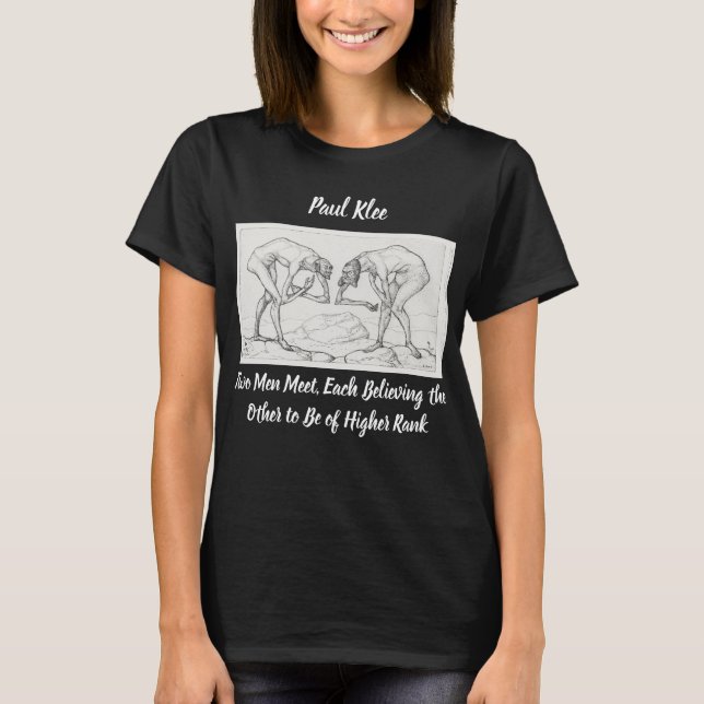 Paul Klee Two Men trifft Abstrakten Sketch T - Shi T-Shirt (Vorderseite)