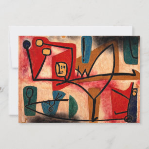 Paul Klee - Ubermut Überschwang, abstrakte Kunst Feiertagskarte