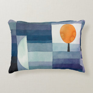 Paul Klee Vorbote des Herbstes Blau Moderne Abstra Dekokissen