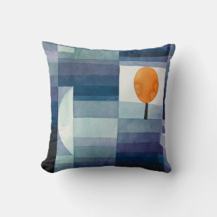 Paul Klee Vorbote des Herbstes Blau Moderne Abstra Kissen