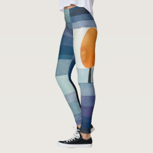 Paul Klee Vorbote des Herbstes Blau Moderne Abstra Leggings