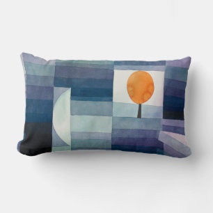 Paul Klee Vorbote des Herbstes Blau Moderne Abstra Lendenkissen