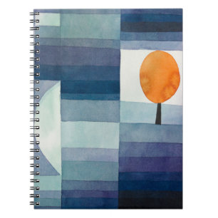 Paul Klee Vorbote des Herbstes Blau Moderne Abstra Notizblock