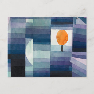 Paul Klee Vorbote des Herbstes Blau Moderne Abstra Postkarte