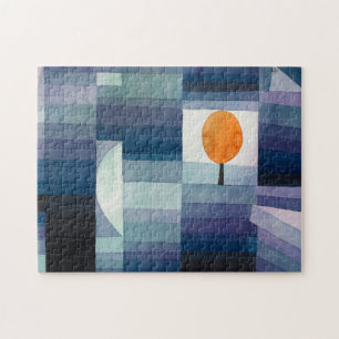Paul Klee Vorbote des Herbstes Blau Moderne Abstra Puzzle