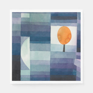 Paul Klee Vorbote des Herbstes Blau Moderne Abstra Serviette