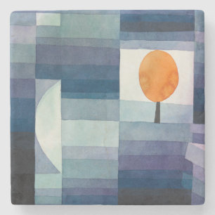 Paul Klee Vorbote des Herbstes Blau Moderne Abstra Steinuntersetzer