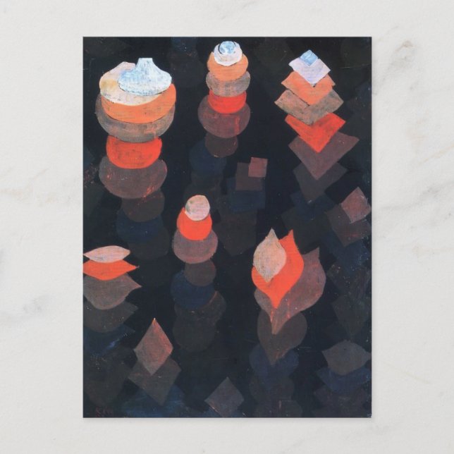 Paul Klee - Wachstum der nächtlichen Pflanze Postkarte (Vorderseite)