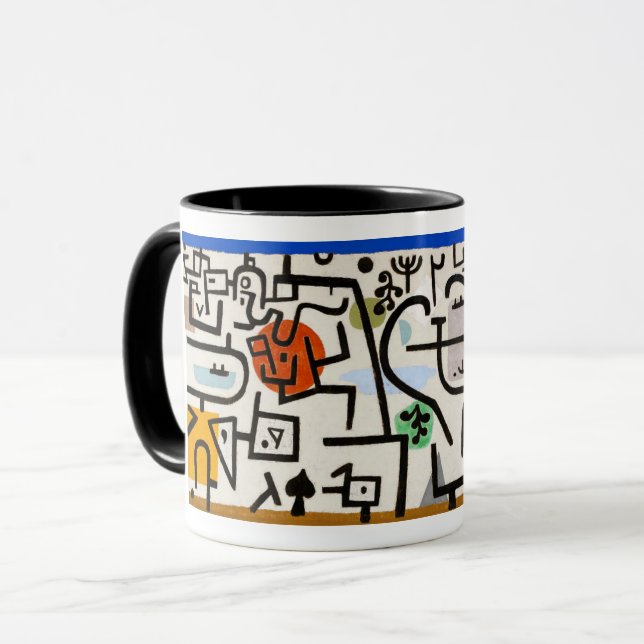 Paul Klees Abstrakt-Art-Kaffee-Tasse von Rich Port Tasse (Vorderseite Links)