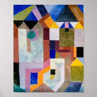 Paul Klees 'Farbige Architektur (1917)' Poster