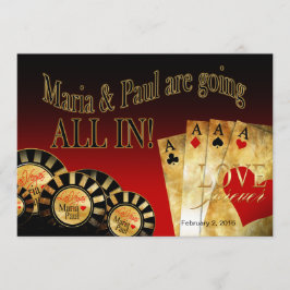Paul Las Vegas Deluxe Wedding | Rotes Gold Einladung