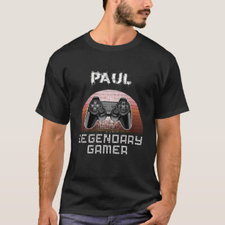 Paul Legendary Gamer Personalisiert - Video Game L T-Shirt