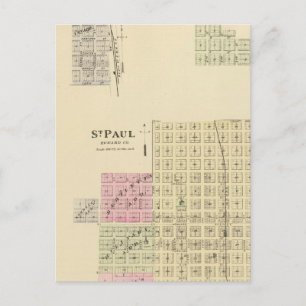 Paul, Marquette und St. Joe, Nebraska Postkarte