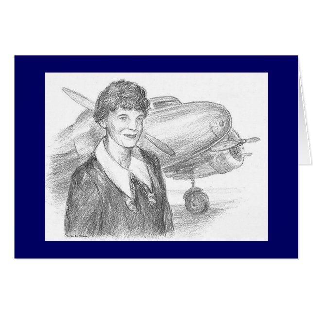 Paul McGehee "Amelia Earhart" Card (Vorderseite (Horizontal))