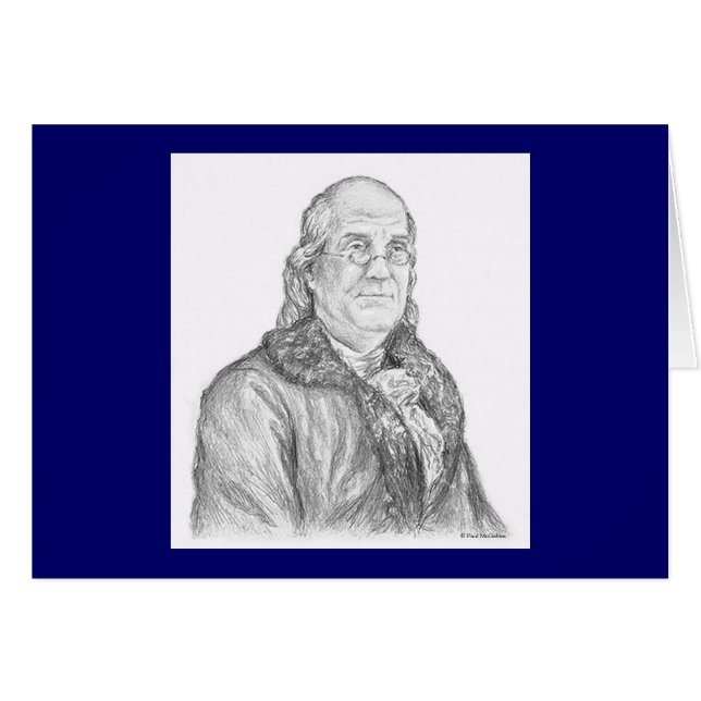 Paul McGehee "Benjamin Franklin" Card (Vorderseite (Horizontal))