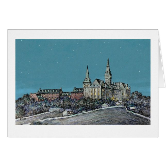 Paul McGehee "Georgetown - Healy Hall" Karte (Vorderseite (Horizontal))