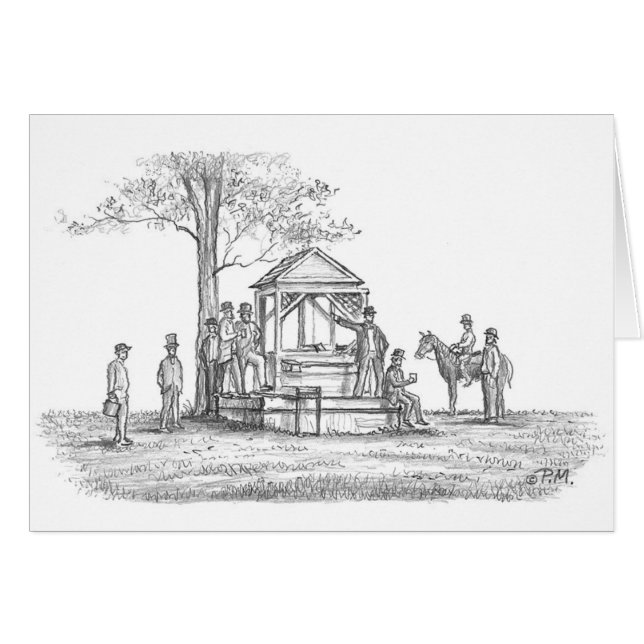 Paul McGehee "Meeting at the Well" Card (Vorderseite (Horizontal))