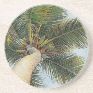 Paul McGehee "Palm Tree" Sandstone Drink Coasters Sandstein Untersetzer