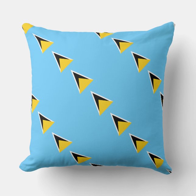 Paul McGehee "Saint Lucia Flag" Pillow Kissen (Vorderseite)