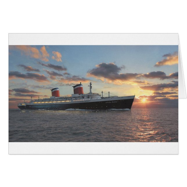 Paul McGehee "SS "United Staaten" at Sea Card (Vorderseite (Horizontal))
