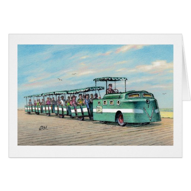 Paul McGehee "The Boardwalk Train" Card (Vorderseite (Horizontal))