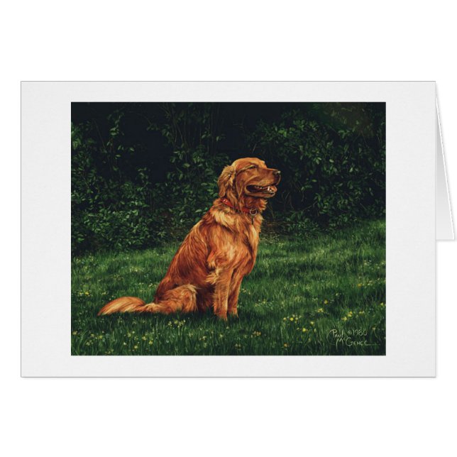 Paul McGehee "The Golden Retriever" Card (Vorderseite (Horizontal))